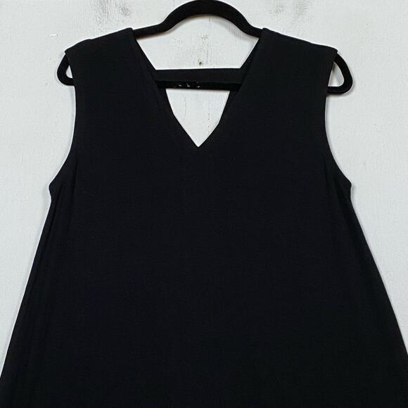 Eileen Fisher Double V-neck Sleeveless Jersey A-line Dress Size Small - Picture 2 of 6